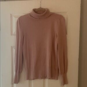 Cable & Gauge Soft Pink Turtleneck Sweater